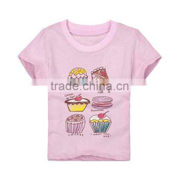 Wholesale Cotton Kids t Shirt Baby Girl Round Neck T-shirt photo-2