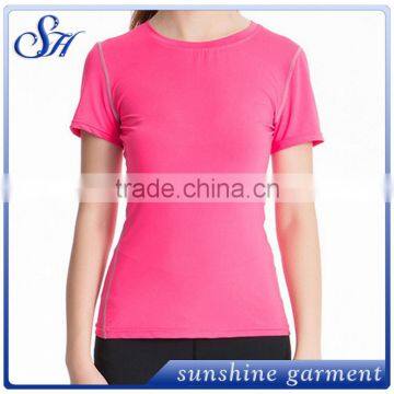 High Quality Women Gym T-shirts Running Fitness Wear photo-4
