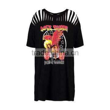 Kissmilk Animal Letters Printed Women Dress Asymmetrical Hollow Out Round Neck Short Sleeve Ladies Mini Vestidos for Wholesale photo-4