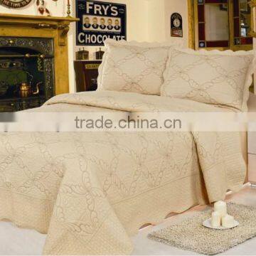 Microfiber Solid Embroidery Quilts Bedspreads