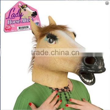 lady horse mask ,latex horse mask