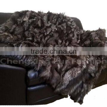 CX-D-116A Genuine Fox Fur Rug Carpet photo-3
