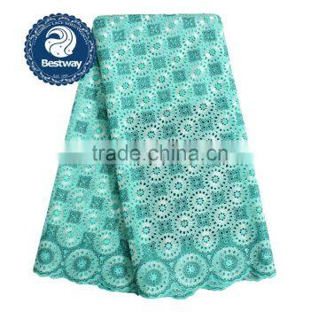 Beautiful Wedding Multi Color New Fashion African Swiss Voile Lace Fabric Eco-Friendly Feature Swiss Cotton Voile Lace SL0414 photo-3