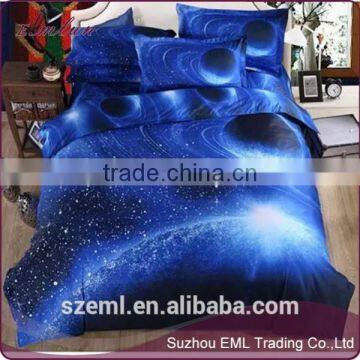 Starry Sky Fantastic Bedclothes Bed Cover Pillow Case 3D Digital Print Bedding Set photo-2