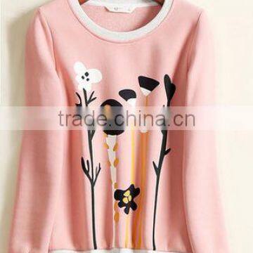 latest design sweetlovely crewneck hoodies for ladies cheaper customs crewneck hoodies&sweatshirt