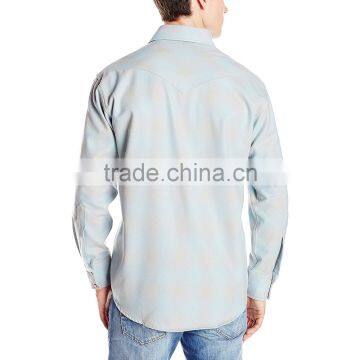 OEM Custom Latest Military Mens Casual Gray Oxford Shirt photo-2