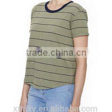 100% Cotton Regular Fitting Army Tee for Woman photo-2