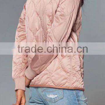 Runwaylover EY1038C OEM Serrvice Products China Supplier Women Zipper Front Padded Bomber Jacket Wholesale photo-3