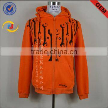 2017 Wholesale Design Your Own winter zipper Hoodie custom