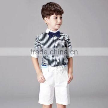 New Summer Boys Formal Clothing Set 3Pcs Boy Suit Include Tie Stripe Shirts And Shorts Fancy Children Wear B-NB-CS905-25 photo-3