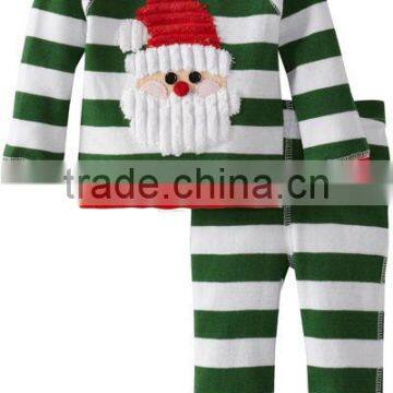 Wholesale Woolen Striped Christmas Children Pajamas photo-3