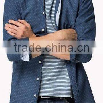 2015 KAIYA leisure shirt new fabric men jean shirts unique casual shirts top brand and fashional printed man t shirt