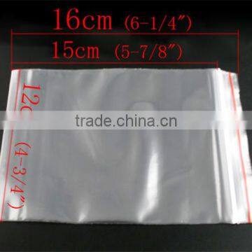 Plastic Zip Lock Bags Rectangle Transparent 16cm X12cm photo-2