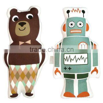 2016 Hot Sale Children Baby Robot/Bear Cartoon PP Cotton Safe Comfortable Touch Pillow Northern European Style Home Decoration photo-2