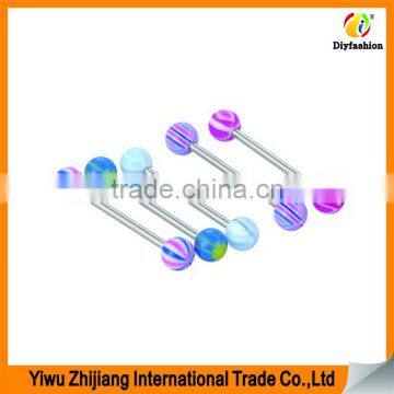 Hot Print Uv Acrylic Barbell Tongue Ring Piercing Body Jewelry Manufacturer