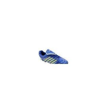 Wholesale / OEM Blue PU Size 34, Size 40 Men Indoor Outdoor Turf Soccer Cleats Shoes