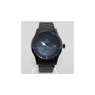 Branded All Black Colors Quartz Stainless Steel Watch Water Resistant photo-2