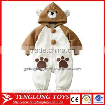 New design winter cartoon bear shaped baby rompers baby clothes