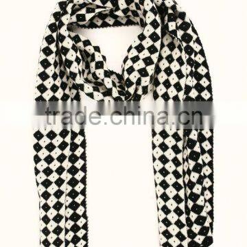 Wholesale Warm nice black and white scarves for men