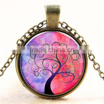 XP-TGN-LT-153 Hot Sale Time Antique Gemstone Gem Mandala Dome Cabochon Necklace For Gift Women Men Child photo-1