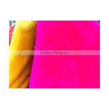 solid colour fake fur fabric