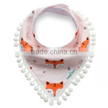Pretty Jacquard Cotton Infant Bibs photo-2