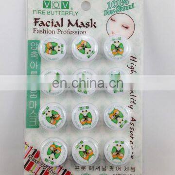 Beauty personal care compressed korea facial mask products