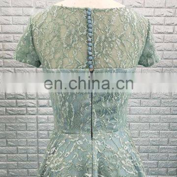 ED Bridal Factory Custom Knee Length Lace Bridesmaid Dress With Short Lace photo-5