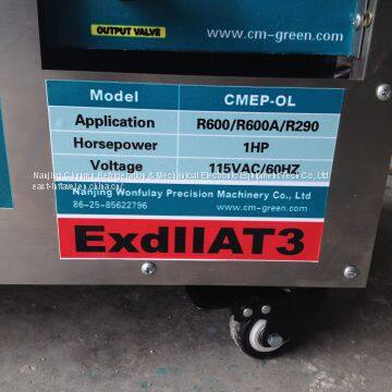 R600a/R290 refrigerant recovery pump R600 refrigerant oil less CMEP-OL explosion proof machine