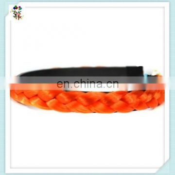 Girls Twist Braided Plait Hoop Headband Orange Synthetic Hairpieces HPC-0113