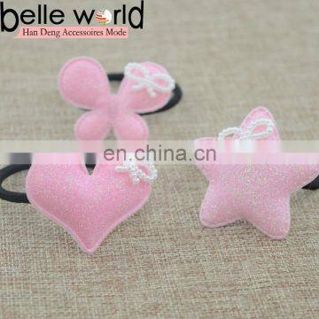 YIwu Wholesale Pink Girls Elastic Hair Band with Pearl