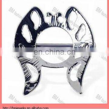 custom stainless steel nipple ring piercing jewelry with bar