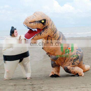 HI high quality Lifelike fun t rex dinosaur inflatable costume