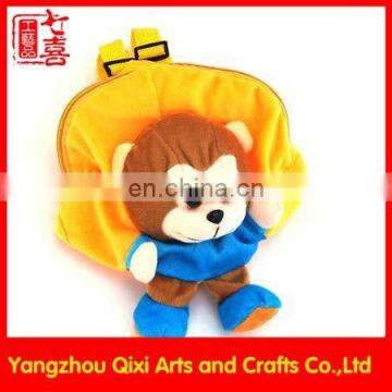 Wholesale backpack with animal school animal backpack plush toy monkey backpack