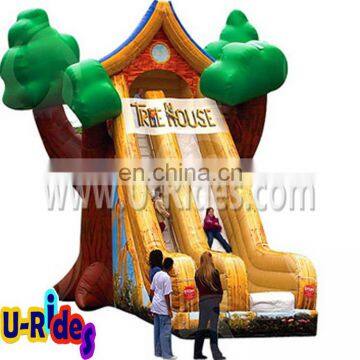 Cartoon tree inflatable slide