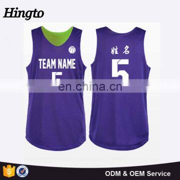 Reversible mesh basketball jersey top custom number and name