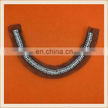 Latest Custom Wholesale Design Rhinestone Beads Embroidery Neck Trim photo-2