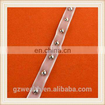 Fashion Design Decorative Beaded Velvet Ribbon for Garment Trims photo-3