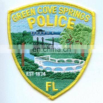 iron on USA Sew-On uniform military shield embroidery patch for clothes, gold metallic Florida state Embroidered emblems badge