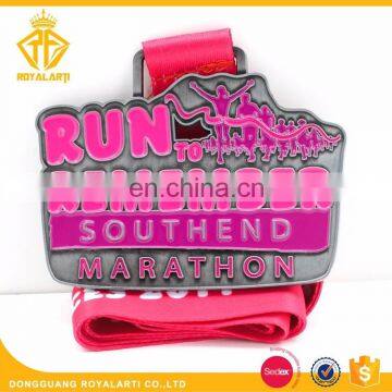 Antique Copper Half Marathon Running Medal With Company Logo photo-3