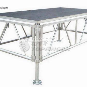 Manufacturer Supplier Cheap Material Portable Aluminum Frame Temporary Modular Stage Concert Event