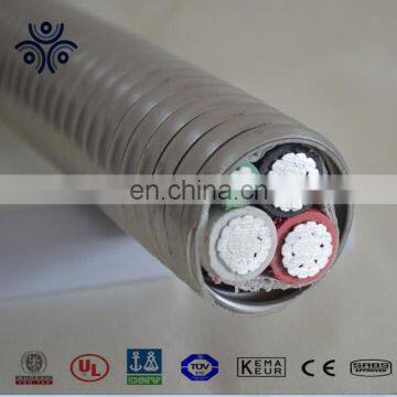 600volts aluminum alloy condunctor xlpe insulation metal clad cable Type MC cable