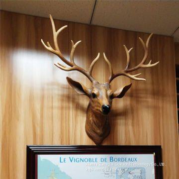 European Style Creative Gifts Resin Animal Deer Head Wall Hanging Interior Decoration Crafts Hang photo-3