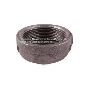 malleable iron pipe fittings black or galvanized end cap