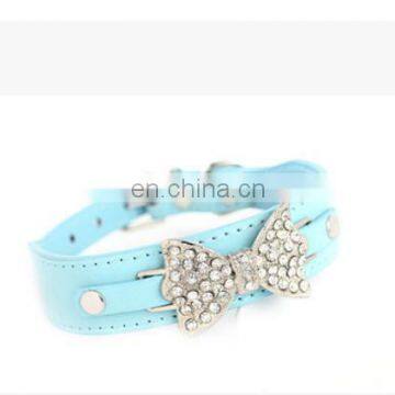 Bright Diamond Butterfly Knot Pet Collar Leash Training Dog Pulling Rope Pet Neck Chain Pet Supplies photo-2