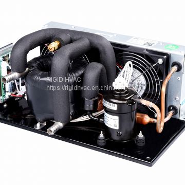 R134A DC 12V 24V Mini Cooling Unit Condensing Unit with Mini Compressor for Mobile Compact Air Conditioning and Freezing