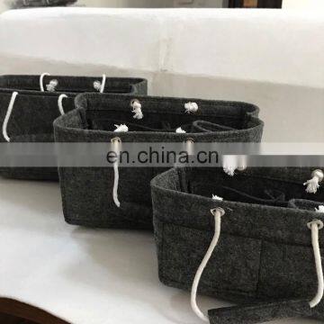 custom felt cosmetic makeup bag sets 4pc/set