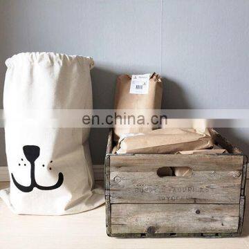 Hot Sale Canvas Toy Storage Bags Cotton Laundry Bags Clothing Drawstring Bags Accessory for Toy Tent of Kids Room photo-6