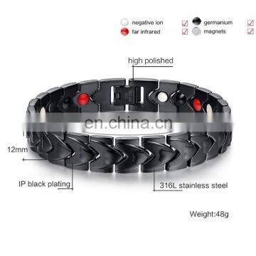 Heart Shaped Twisted Healing 4 IN 1 Elements Energy Health Bracelet Magnetic photo-5