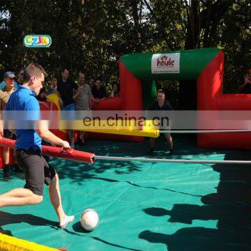 China Commercial Cheap Price Inflatable Human Foosball Court Game for Sale